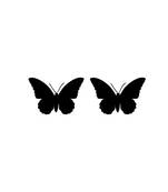 eCraftIndia Set of 2 "Butterflies" Black Engineered Wood Wall Art Cutout, Ready to Hang Home Decor