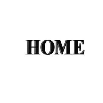 eCraftIndia "HOME" Black Engineered Wood Wall Art Cutout, Ready to Hang Home Decor 2