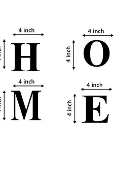 eCraftIndia "HOME" Black Engineered Wood Wall Art Cutout, Ready to Hang Home Decor