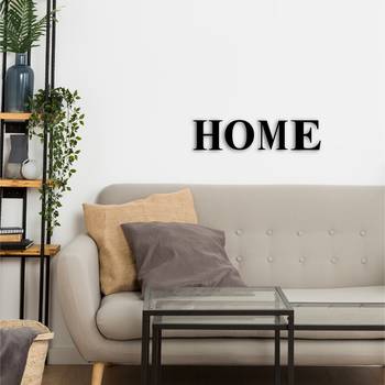 eCraftIndia "HOME" Black Engineered Wood Wall Art Cutout, Ready to Hang Home Decor 5