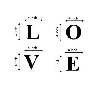 eCraftIndia "LOVE" Black Engineered Wood Wall Art Cutout, Ready to Hang Home Decor 3