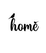 eCraftIndia "HOME with birds" Black Engineered Wood Wall Art Cutout, Ready to Hang Home d?cor