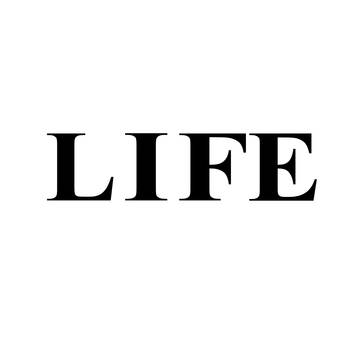 eCraftIndia "LIFE" Black Engineered Wood Wall Art Cutout, Ready to Hang Home Decor 1