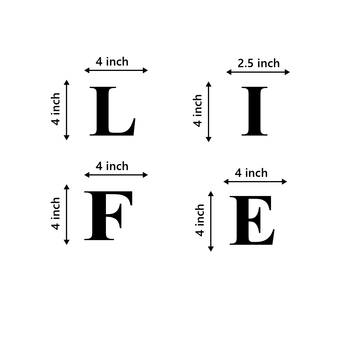 eCraftIndia "LIFE" Black Engineered Wood Wall Art Cutout, Ready to Hang Home Decor 3