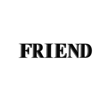 eCraftIndia "FRIEND" Black Engineered Wood Wall Art Cutout, Ready to Hang Home Decor 2