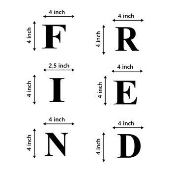 eCraftIndia "FRIEND" Black Engineered Wood Wall Art Cutout, Ready to Hang Home Decor 3