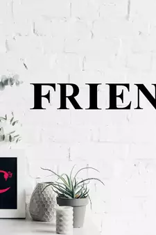 eCraftIndia "FRIEND" Black Engineered Wood Wall Art Cutout, Ready to Hang Home Decor