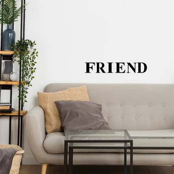 eCraftIndia "FRIEND" Black Engineered Wood Wall Art Cutout, Ready to Hang Home Decor 5