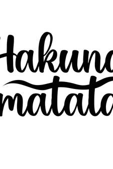 eCraftIndia "Hakuna Matata" Black Engineered Wood Wall Art Cutout, Ready to Hang Home Decor
