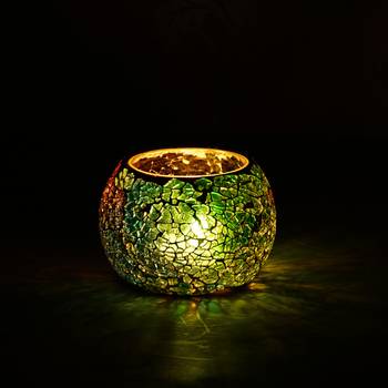 Mosiac Glass Decorative Tea Light Holder/Diya 2