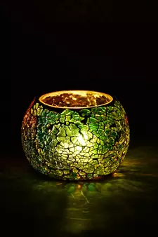 Mosiac Glass Decorative Tea Light Holder/Diya