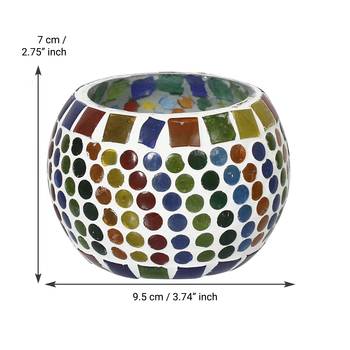 Mosiac Glass Decorative Tea Light Holder/Diya 4