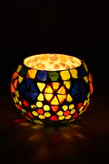 Mosiac Glass Decorative Tea Light Holder/Diya
