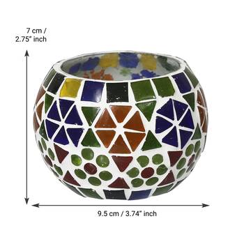 Mosiac Glass Decorative Tea Light Holder/Diya 4