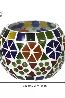 Mosiac Glass Decorative Tea Light Holder/Diya