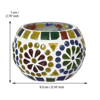 Mosiac Glass Decorative Tea Light Holder/Diya 4