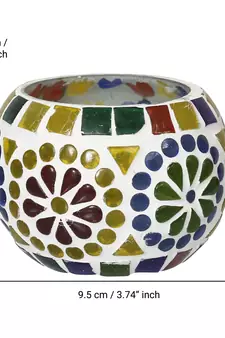 Mosiac Glass Decorative Tea Light Holder/Diya