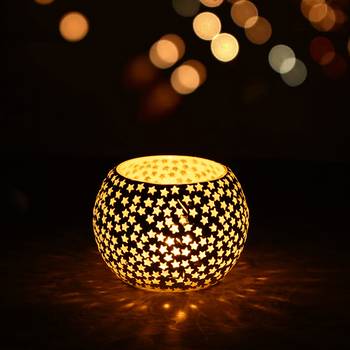 Mosiac Glass Decorative Tea Light Holder/Diya 1