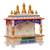 White Mango Wood Pooja Temple/Mandir with Storage Option