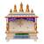 White Mango Wood Pooja Temple/Mandir with Storage Option