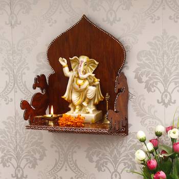 Brown MDF Pooja Temple/Mandir 1