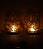 Lord Ganesha and Laxmi Shadow Tea Light Holder