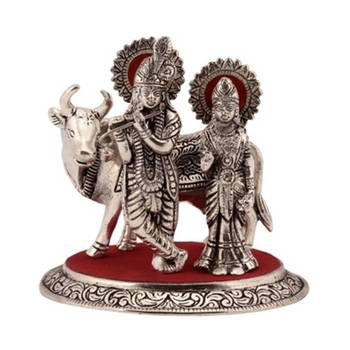 Radha Krishna Statue with Cow 1