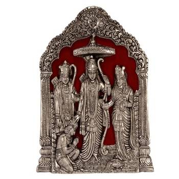 While Metal Statue of Ram-Sita 1