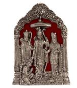 While Metal Statue of Ram-Sita