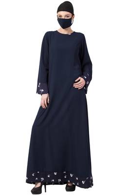 Musheco-Abaya With Printed Border 1