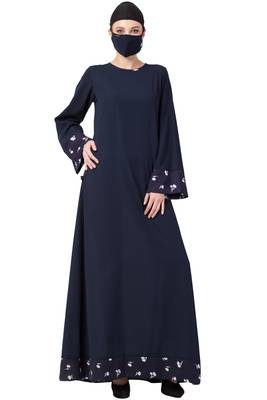 Musheco-Abaya With Printed Border 4
