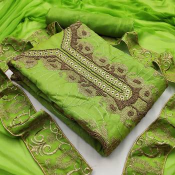 Green moti chanderi salwar 1