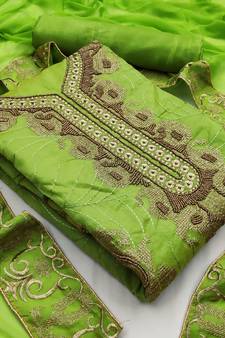 Green moti chanderi salwar