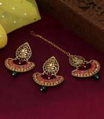 Maroon danglers-drops