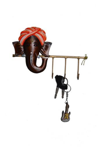 Wrought Iron Lord Ganesha Key Holder