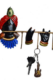 Wrought Iron Lord Krishna Key Holder