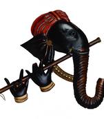 Wrought Iron Bansuri Ganesha Wall Hanging