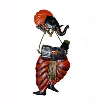 Lord Ganesha playing Harmonium Wall Hanging 1