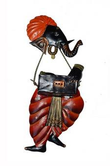 Lord Ganesha playing Harmonium Wall Hanging