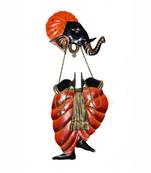 Lord Ganesha playing Manjeera Wall Hanging