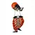 Lord Ganesha playing Manjeera Wall Hanging