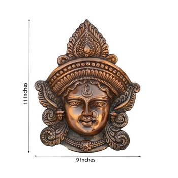Metal Goddess Durga Wall Hanging 2