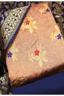 Light-orange banarasi banarasi salwar