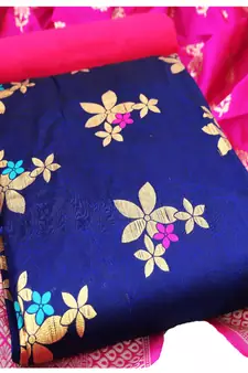 Navy-blue banarasi banarasi salwar