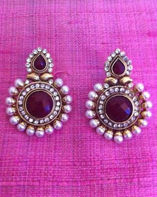 Maroon chandbali 1