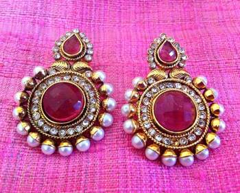 Pink chandbali 1