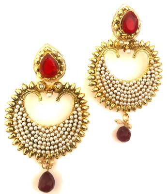 Red chandbali 1