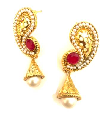 Maroon danglers-drops 1