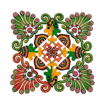 Papier-Mache Colorful Rangoli 2