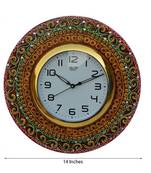 Papier-Mache Kundan Studded Wall Clock